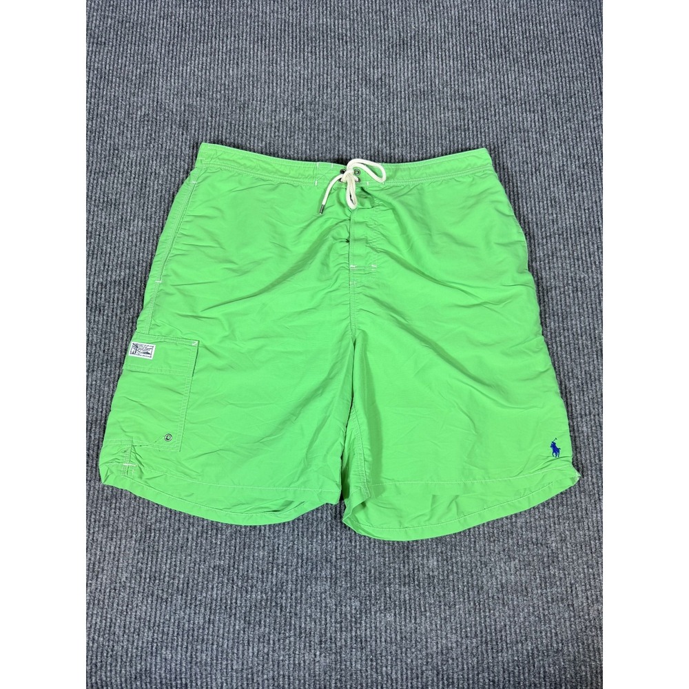Polo Ralph Lauren Swim Shorts Trunks 2XL Big 2XB Bathing Suit Cargo Neon Pony